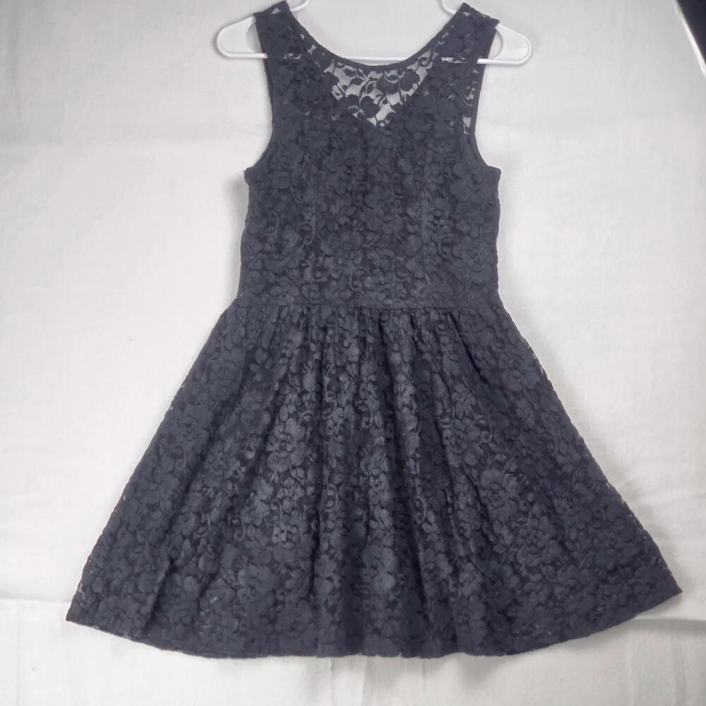 Abercrombie & Fitch Girls Black Lace Dress Sleeveless Size 15/16